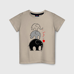 Детская футболка Милые слоники