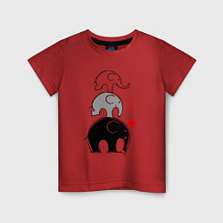 Детская футболка Милые слоники