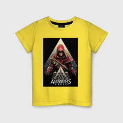 Детская футболка Assassins creed красный костюм