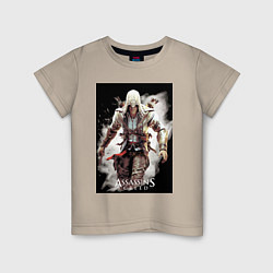 Детская футболка Assassins creed белый туман