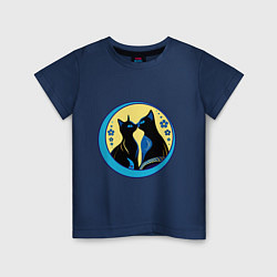 Детская футболка Коты - влюбленная пара
