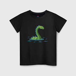 Детская футболка Динозаврик, плывущий в воде
