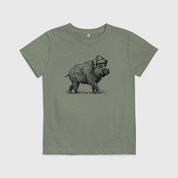 Детская футболка Новогодний кабан