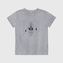 Детская футболка Музыкант в лодке