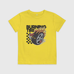 Детская футболка Горящая покрышка