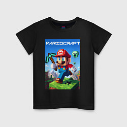 Детская футболка Minecraft and Mario - ai art collaboration