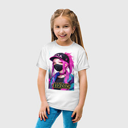Футболка хлопковая детская Akali Kda League Of Legends, цвет: белый — фото 2