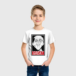 Футболка хлопковая детская Эйкити Онидзука преподаватель мем, цвет: белый — фото 2