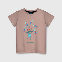 Детская футболка Бармен жонглёр