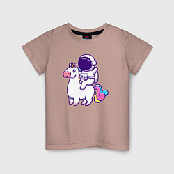 Детская футболка Космонавт и единорог