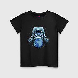 Детская футболка Космонавт с планетой