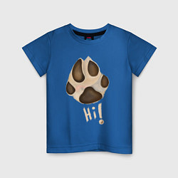 Детская футболка Лапа собаки акварелью