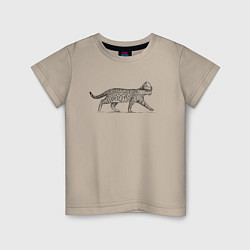 Детская футболка Новогодняя кошка гуляет