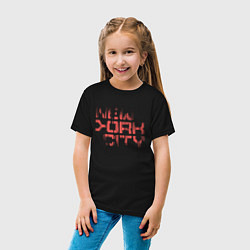 Футболка хлопковая детская New york city streetwear, цвет: черный — фото 2