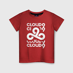 Футболка хлопковая детская Cloud9 - in logo, цвет: красный