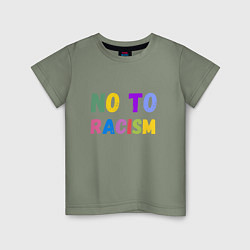 Детская футболка No to racism