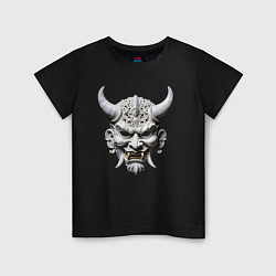 Детская футболка Демон японская резная маска