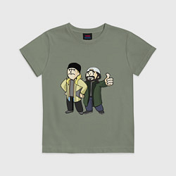 Футболка хлопковая детская Vault Jay and silent Bob, цвет: авокадо