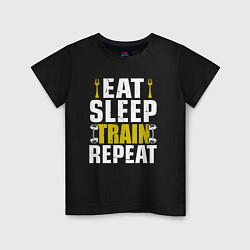 Детская футболка Eat sleep train