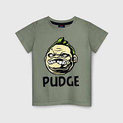 Футболка хлопковая детская Pudge Face, цвет: авокадо