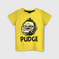 Футболка хлопковая детская Pudge Face, цвет: желтый