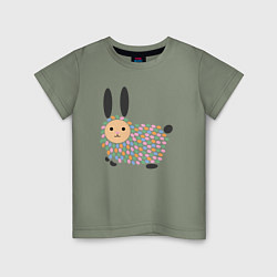 Детская футболка Разноцветный зайчик