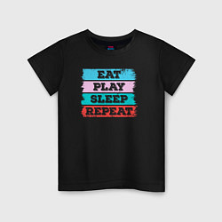 Детская футболка Eat play sleep repeat