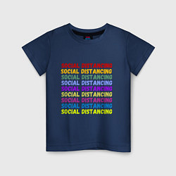 Детская футболка Social distancing - социальная дистанция