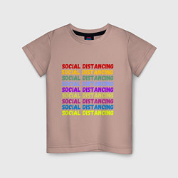 Детская футболка Social distancing - социальная дистанция