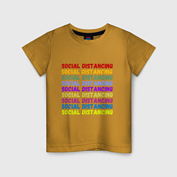 Детская футболка Social distancing - социальная дистанция