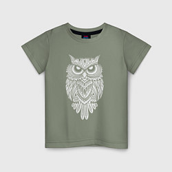 Детская футболка Узорная сова