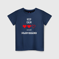 Детская футболка Keep calm and play games