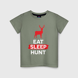 Детская футболка Есть спать охотиться на оленей