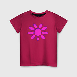 Детская футболка Узор ярко-розовый