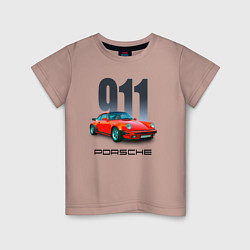 Детская футболка Porsche 911 спортивный немецкий автомобиль
