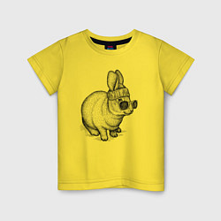 Детская футболка Стильный зайчишка