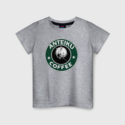 Детская футболка Токийский гуль Кэн Канэки - кофе