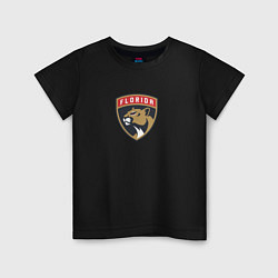 Футболка хлопковая детская Florida Panthers NHL, цвет: черный