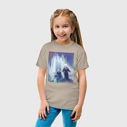 Футболка хлопковая детская Жизнь с нуля в альтернативном мире, цвет: миндальный — фото 2