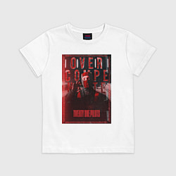 Футболка хлопковая детская В маске - Twenty one pilots, цвет: белый