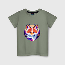 Детская футболка Яркий портрет лисы