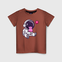 Детская футболка Космонавт и мороженое