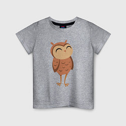 Детская футболка Довольная сова