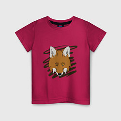 Детская футболка Стилизованная морда лисы