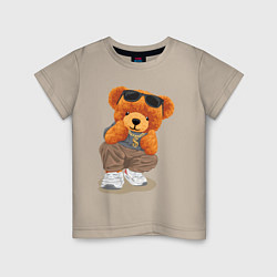 Детская футболка Плюшевый медведь в очках