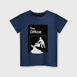 Футболка хлопковая детская Суп и офис, цвет: тёмно-синий