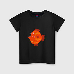 Детская футболка Зубастая рыба