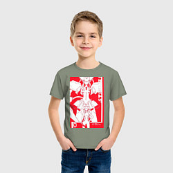 Футболка хлопковая детская Зеро Ту с Франксом, цвет: авокадо — фото 2