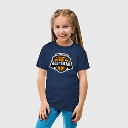 Футболка хлопковая детская All-star basket, цвет: тёмно-синий — фото 2