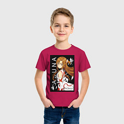 Футболка хлопковая детская Асуна Юки мечник, цвет: маджента — фото 2